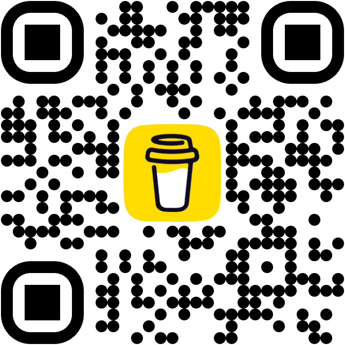 QR code linking to Amir Tavasoli's Buy Me a Coffee page